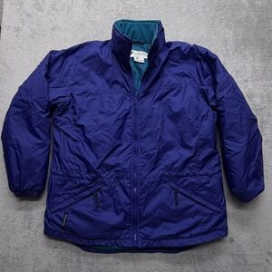 Columbia Jacket Womens XL Purple Insulated Full Zip Nylon Pockets Winter Outdoor